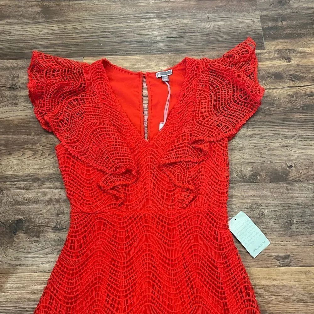 Chelsea28 Red Ruffle Mini Dress - Picture 6 of 12